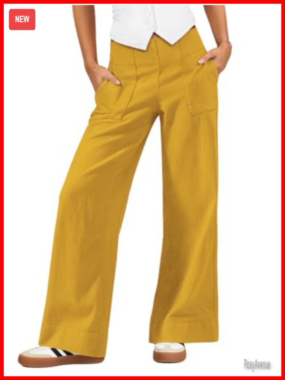 Cargo Wide Leg Trousers Low Rise Pull On Stretchy Chino Pants